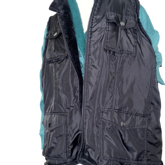 DEB size 3X juniors black utility vest fits like 1X - Picture 2 of 8